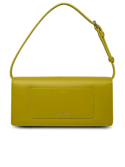 Shop Off-white Woman  Lime Leather Bag In Green