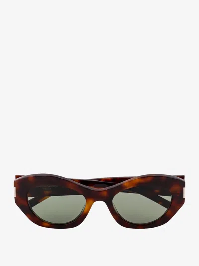 Shop Saint Laurent Woman Sl 634 Nova Woman Brown Sunglasses