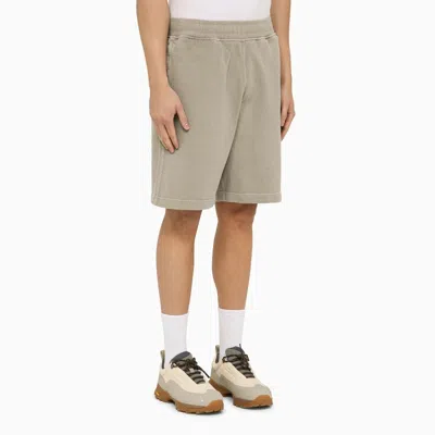Shop Stone Island Grey Cotton Bermuda Shorts Men In Gray