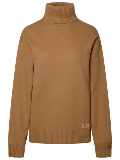 Shop Apc A.p.c. Beige Virgin Wool Sweater