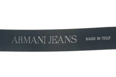 Shop Armani Jeans Belt In Black
