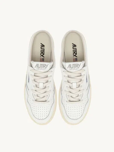 Shop Autry International Srl Mule Low Sneakers In White Leather