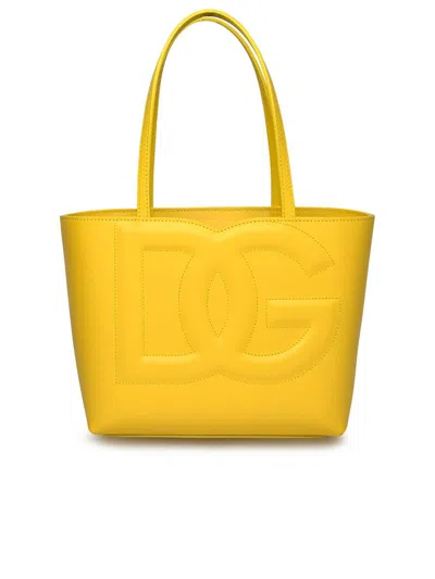 Shop Dolce & Gabbana Yellow Leather Bag