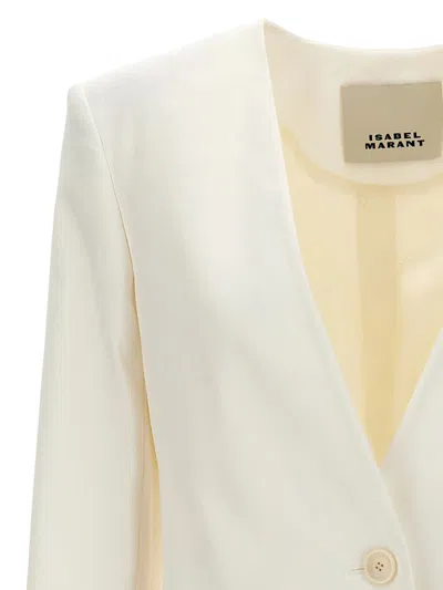 Shop Isabel Marant 'manzil' Blazer In White