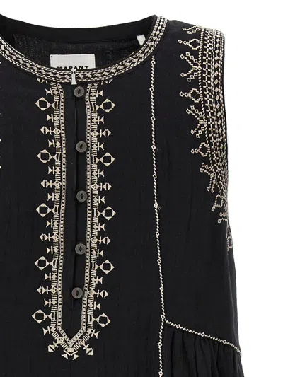 Shop Isabel Marant Étoile 'pagos' Top In White/black