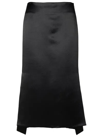 Shop Sportmax 'hudson' Black Acetate Skirt