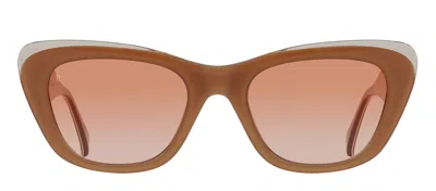 Raen Kimma 52mm Polarized Cat Eye Sunglasses In Orange