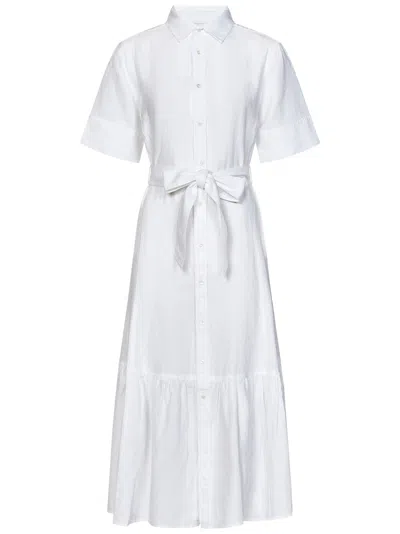 Shop Ralph Lauren Midi Dress In Bianco