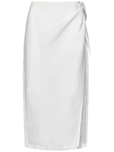Shop Ralph Lauren Midi Skirt In Bianco
