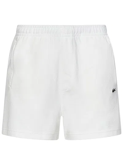 Shop Lacoste Paris Shorts In Bianco