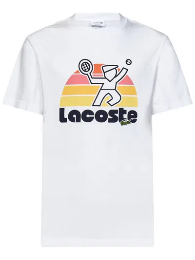 Shop Lacoste T-shirt In Bianco