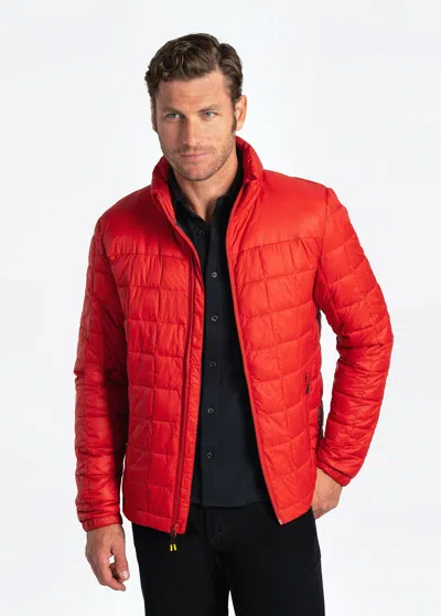 Shop Lole Kaslo Synth Down Jacket In Pompeian Red
