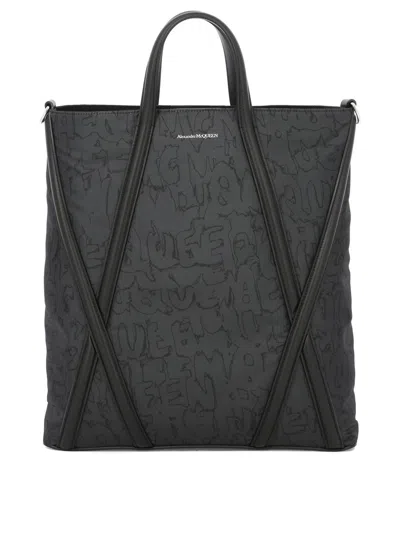Shop Alexander Mcqueen "the Harness" Shoulder Bag In Black