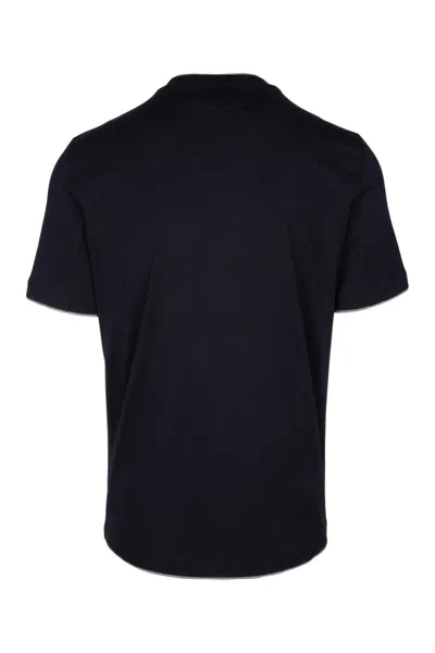 Shop Brunello Cucinelli T-shirt In Navy
