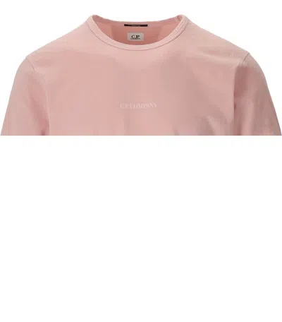 Shop C.p. Company Jersey 24/1 Resist Dyed Pink T-shirt
