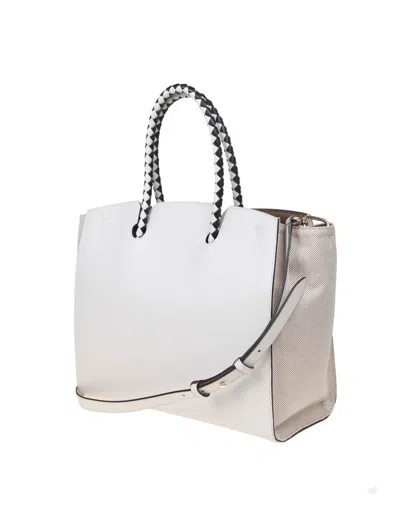 Shop Furla Semi-rigid Shopping Bag In Marshmallow