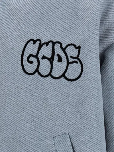 Shop Gcds Logo Bomber Jacket In Blue