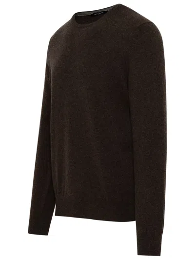 Shop Gran Sasso Brown Cashmere Sweater