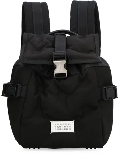 Shop Maison Margiela Glam Slam Canvas Backpack In Black