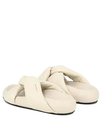 Shop Marni "bubble" Sandals In White