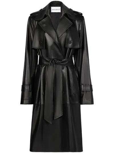 Shop Nina Ricci Coat In U Noir