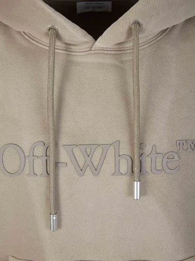 Shop Off-white Embossed Logo Sweatshirt In Fallen Shoulders