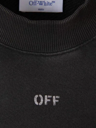 Shop Off-white Matthew Over Sweatshirt In Gris Pedra