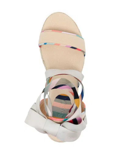 Shop Paul Smith Wedge Sandals In White