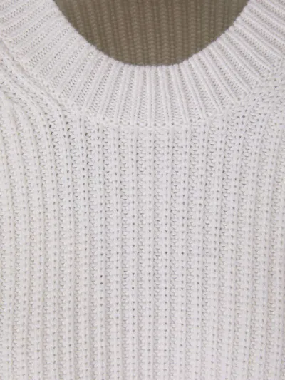 Shop Proenza Schouler Cotton Knitted Sweater In Ivori