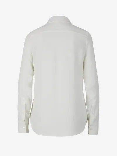 Shop Stella Mccartney Petals Crepe Shirt In Cream