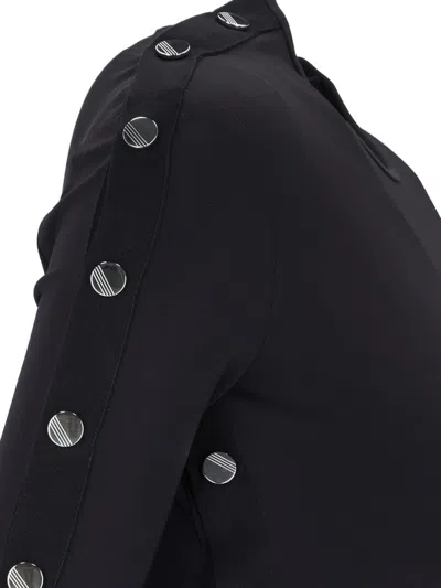 Attico Studded Asymmetric Convertible Dress In Black
