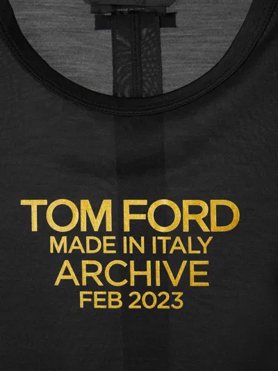 Shop Tom Ford Logo Archives T-shirt In Negre