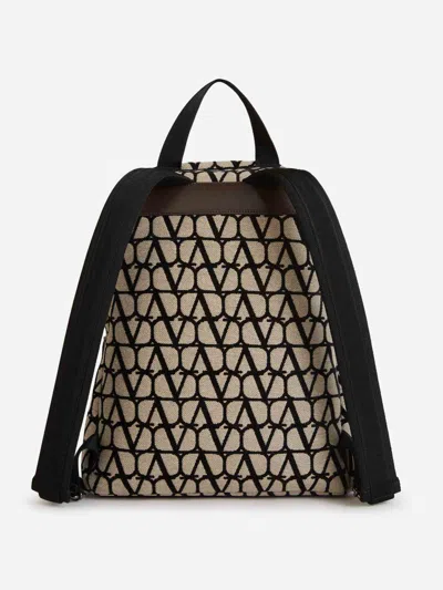 Shop Valentino Garavani Toile Iconographe Backpack In Beix
