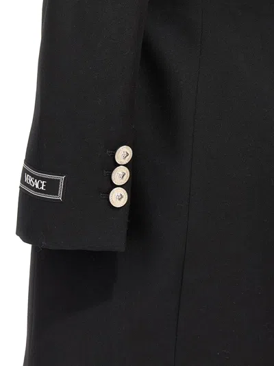 Shop Versace La Vacanza Capsule Single-breasted Blazer In Black