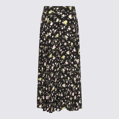 Shop Zadig & Voltaire Zadig&voltaire Black Multicolour Viscose Skirt