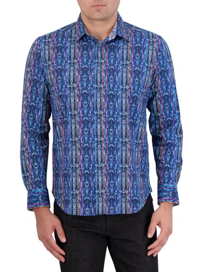 Shop Robert Graham Oasis Motion Long Sleeve Knit Shirt In Multi