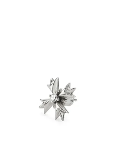 Emanuele Bicocchi Crest Crystal-embellished Earring In 银色