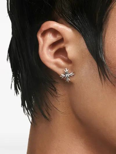 Emanuele Bicocchi Crest Crystal-embellished Earring In 银色