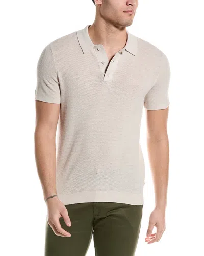 Shop Onia Textured Polo Shirt In Beige