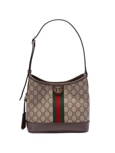Shop Gucci `ophidia Gg Sup` Handbag In Beige