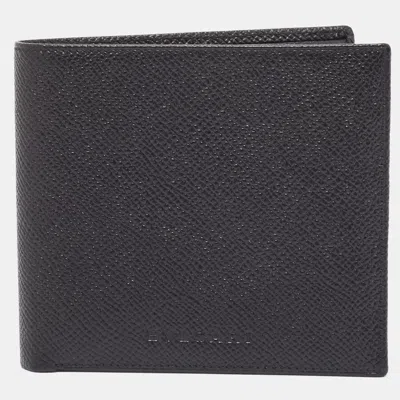 Pre-owned Bvlgari Black Grained Leather Bifold Wallet