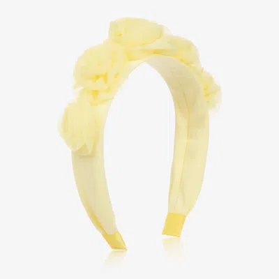 Shop Angel's Face Girls Yellow Tulle Flower Hairband