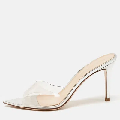Pre-owned Gianvito Rossi Transparent Pvc Elle Slide Sandals Size 38
