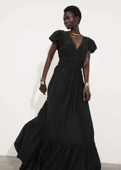 Shop Other Stories Tiered Maxi Dress In Black