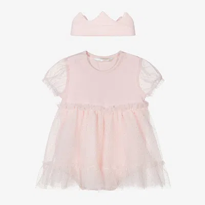 Shop Mayoral Baby Girls Pink Jersey & Tulle Dress Set