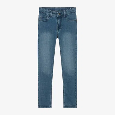 Shop Mayoral Nukutavake Boys Mid-blue Denim Jeans