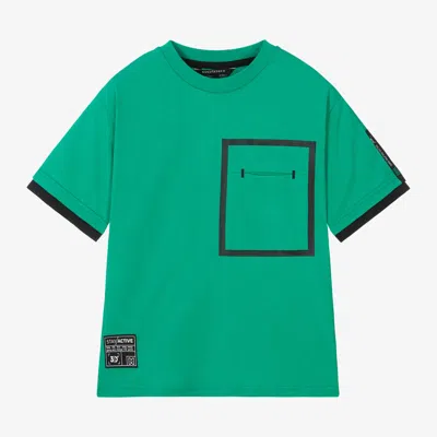 Shop Mayoral Nukutavake Boys Green Cotton Pocket T-shirt