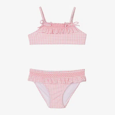 Shop Babidu Girls Pink Gingham Bikini