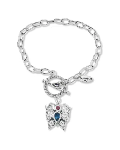 Shop Samuel B. Silver Gemstone Butterfly Bracelet