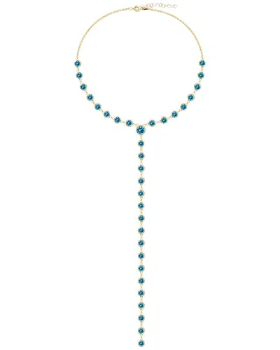 Gabi Rielle 14k Over Silver Cz Lariat Necklace